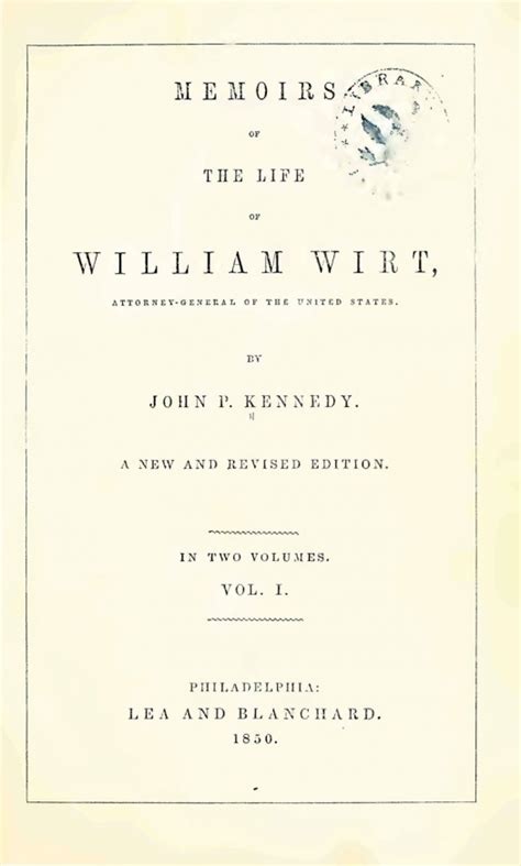  Memoirs Of The Life Of William Wirt Attorney General Of The United States 